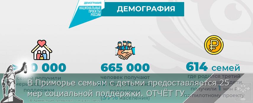 В Приморье семьям с детьми предоставляется 25 мер социальной поддержки. ОТЧЁТ ГУБЕРНАТОРА